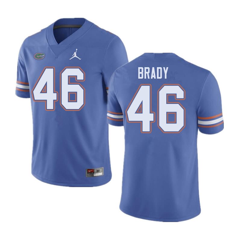 NCAA Florida Gators John Brady Men's #46 Jordan Brand Blue Stitched Authentic College Football Jersey PTE3364SU